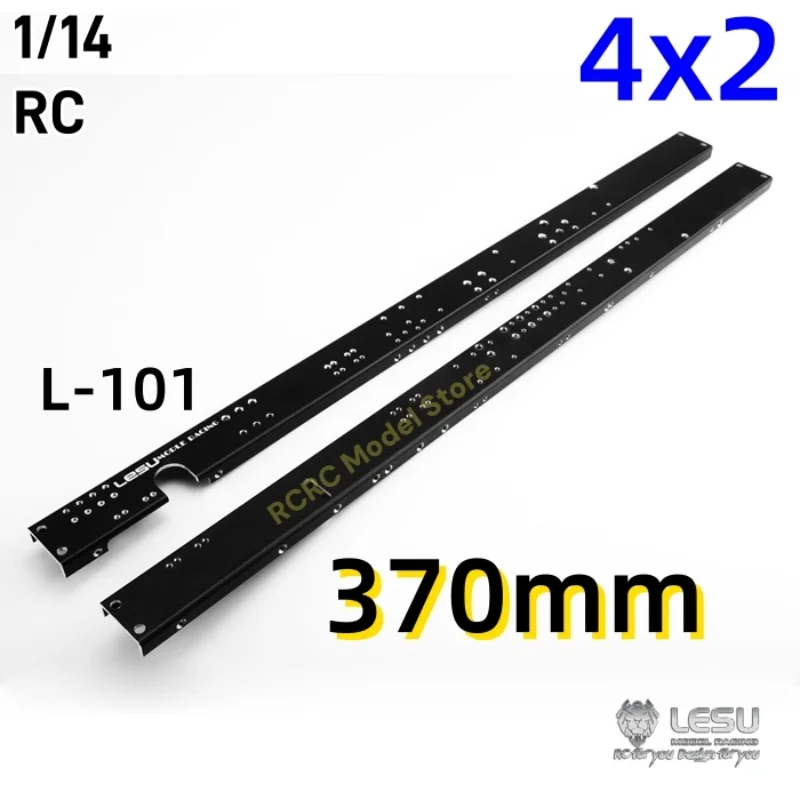 

1/14 RC Truck 370MM Long 4X2 Chassis Frame Rails L-101 For LESU 1/14 Tractor Truck Accessories Upgrade Reinforcement Kit Parts