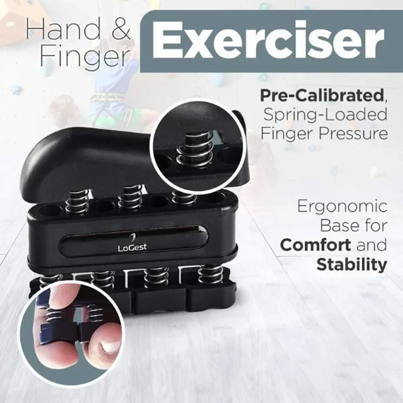 3in1 Finger Strengthener Finger Exerciser Forearm and Hand Strengthener Hand Grip Workout Equipment for Musician Rock Climbing