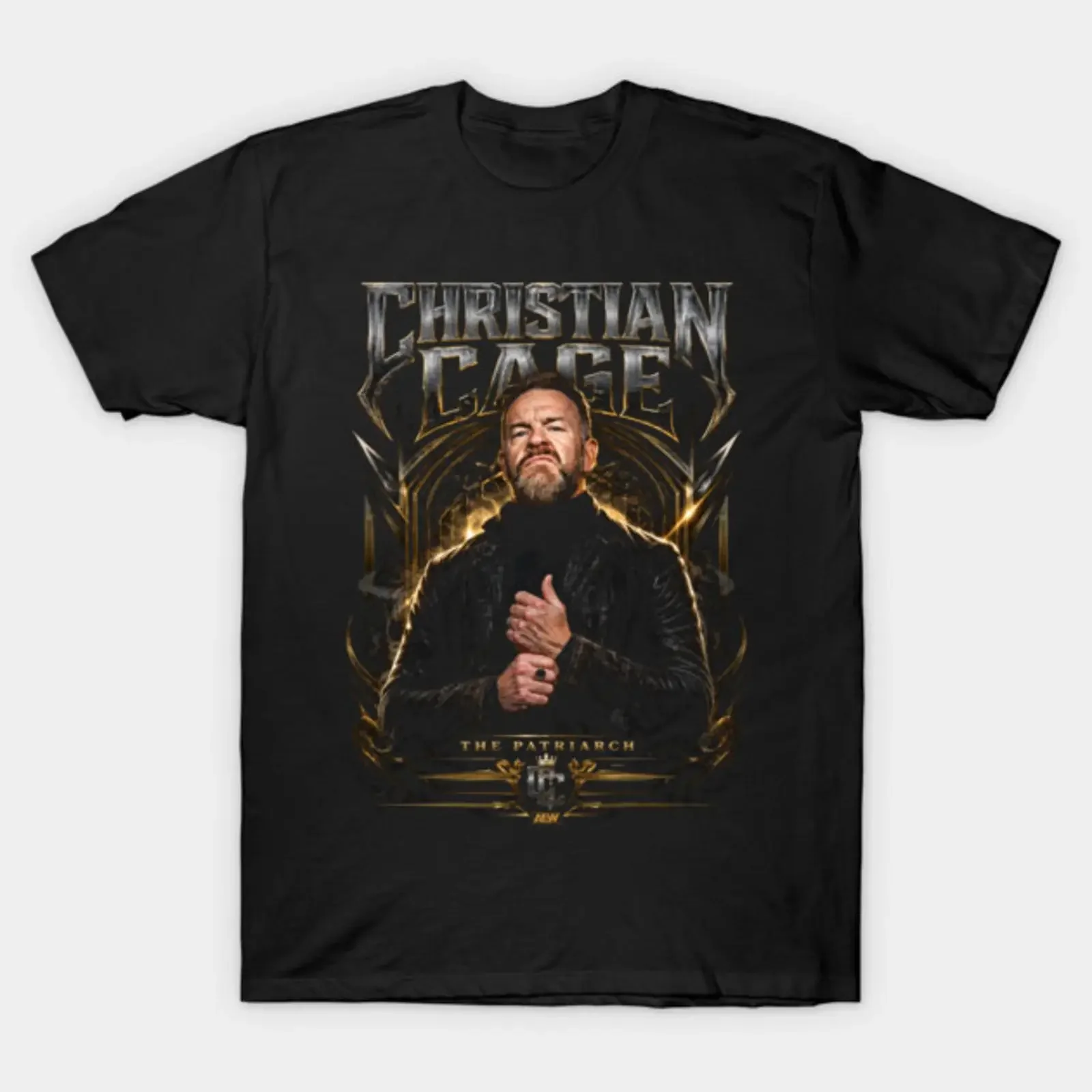 AEW Christian Cage The Patriarch T Shirt vintage Washed Breathable Top For Everyday Wear Slightly streetwear homme graphic