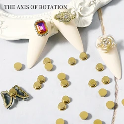 5PCS Metal Rotating Bearing For Nail Art Decorations Charms Rhinestones Jewelry Accessories Parts Swivel Manicure Supplies Tool