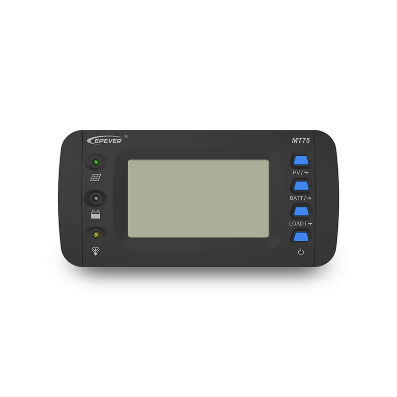 EPEVER MT75 Remote Meter Can Monitor the EPEVER Solar Charge Controller and Inverter on one screen simultaneously