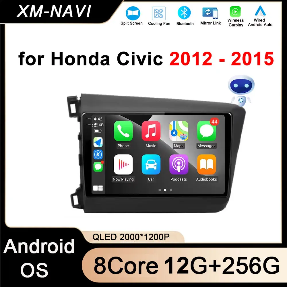 

Android 14 Car Radio Multimedia Video Player For Honda Civic 2012 2013 2014 2015 CarPlay 4G GPS Navigation 2 din Autoradio