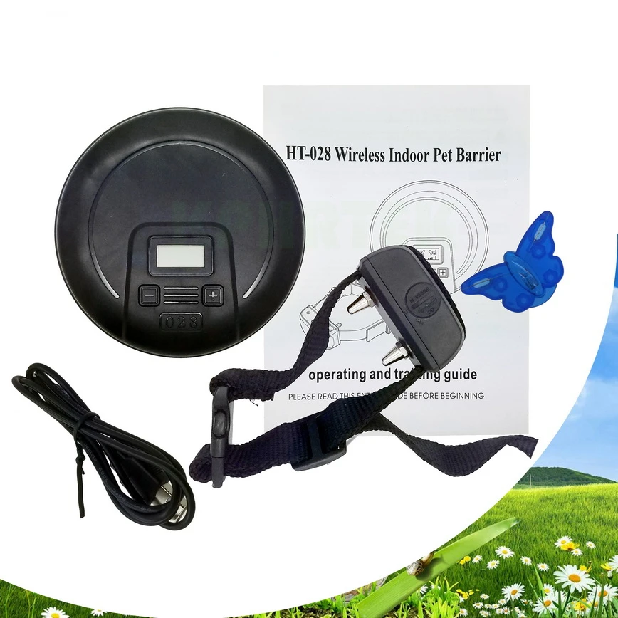 Dog Barrier  Indoor Wireless Pet 1/2 Dog Fence Training Containment System Collar Rechargeable Tools  15-28nf