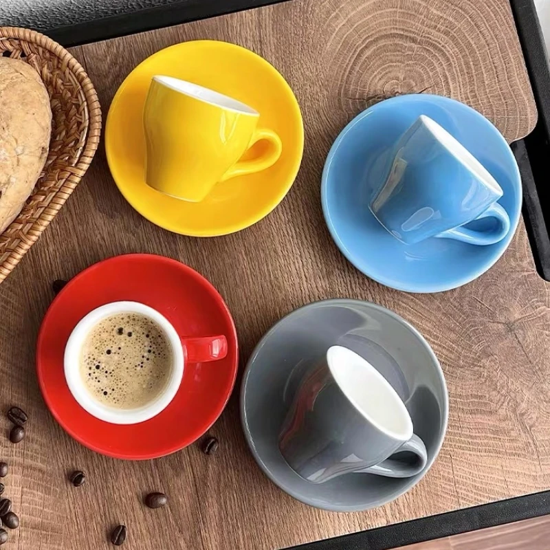 Ceramic Coffee Mugs Many Colors Espresso Cup Ceramic Coffee Mug Sets With Spoon And Saucer Home Decorations And Accessories