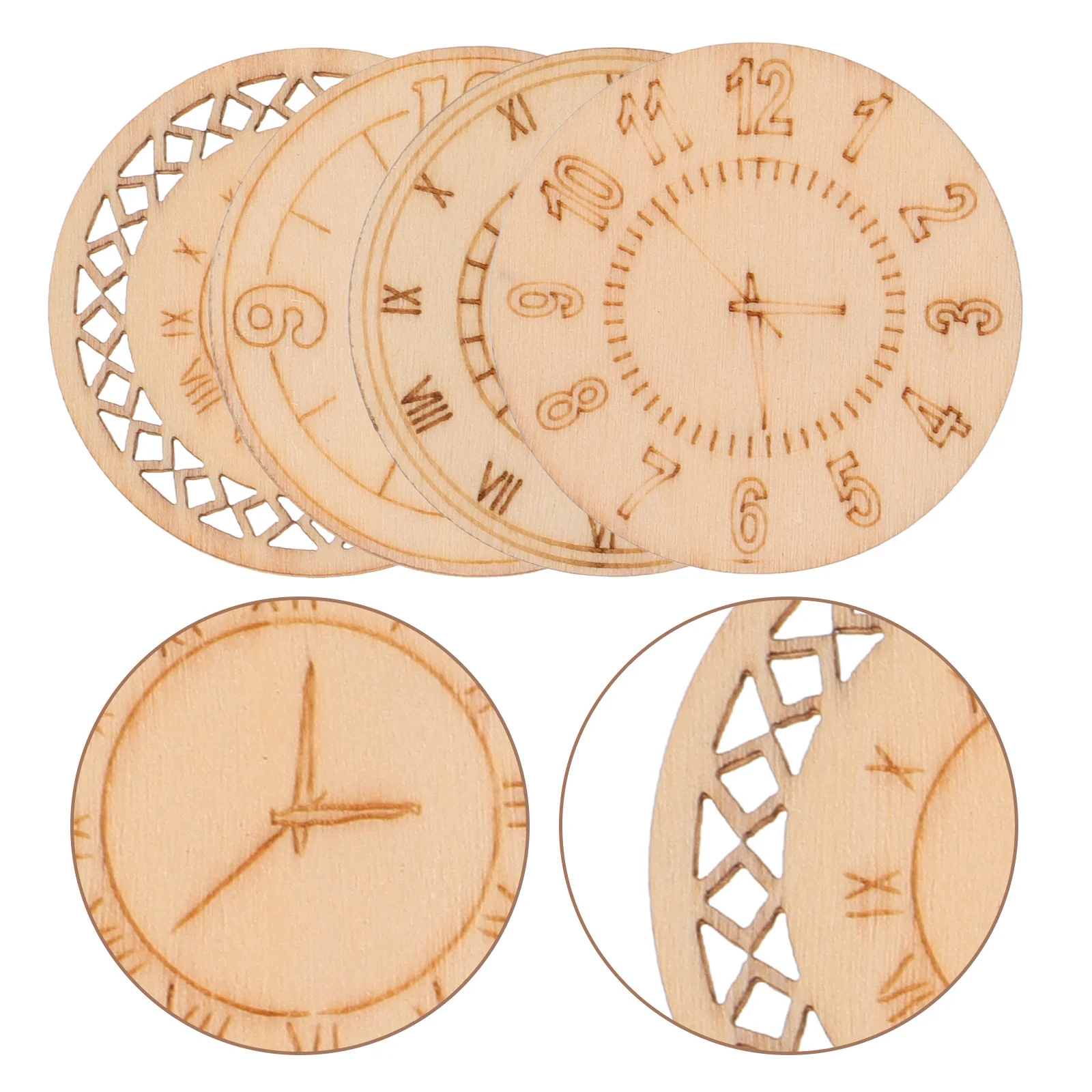 

16Pcs Wood Clock Cutouts Unfinished Wooden Slices DIY Paintable Blank Clock Craft Decoration Home Party Supplies Graffiti
