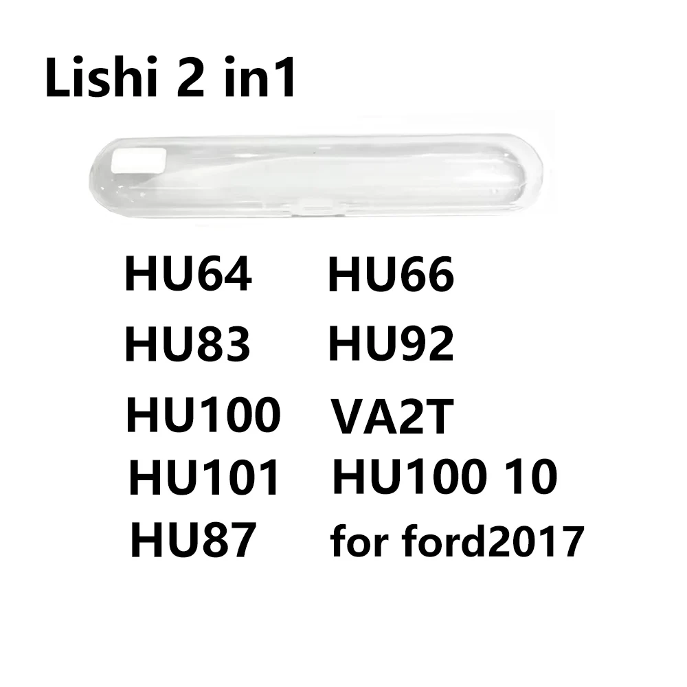 

Инструменты для слесарей Lishi 2-в-1 (2in1) для замков Ford 2017: HU64, HU66, HU83, HU92, HU100, HU100(10), HU101, HU83, VA2T