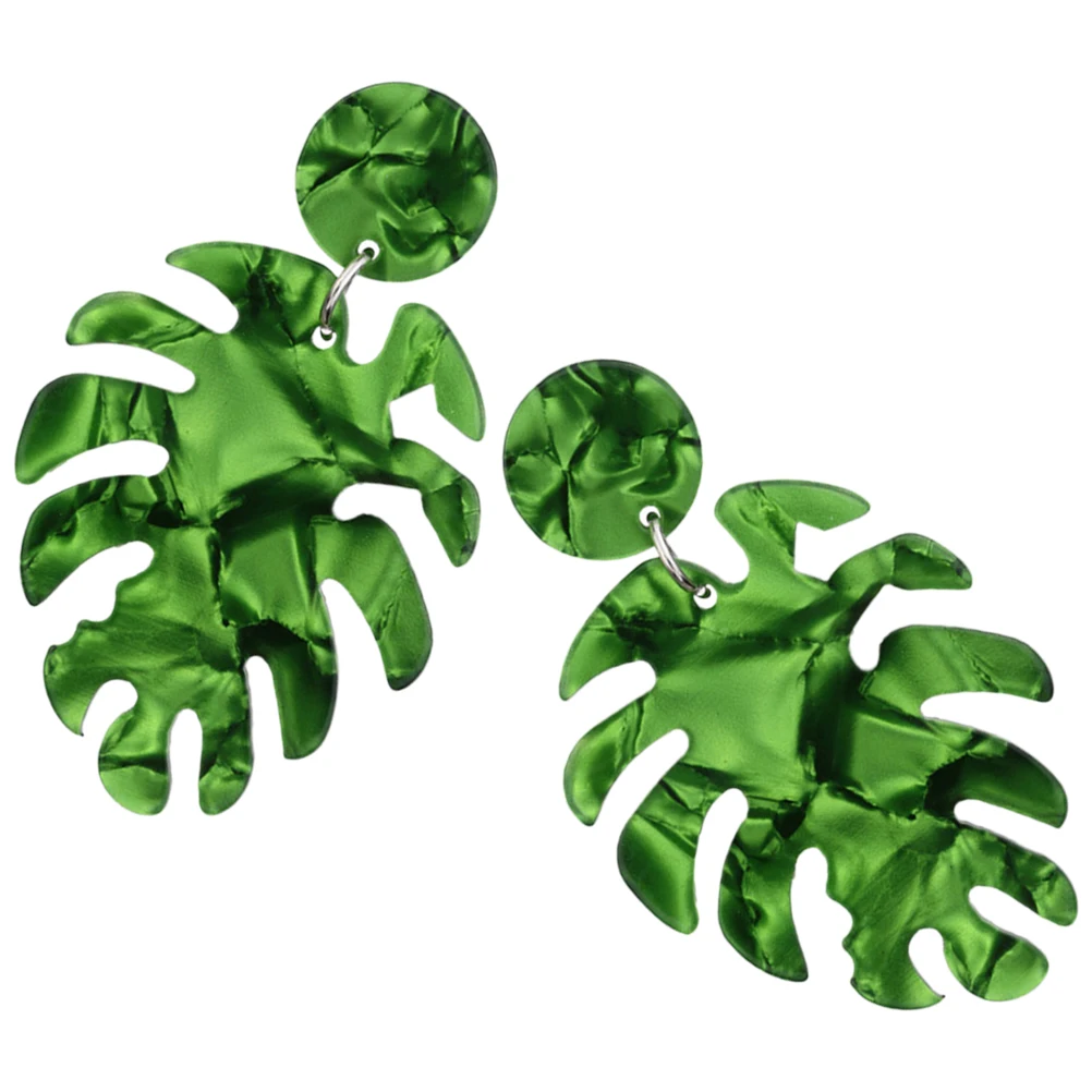 

Turtle Back Leaf Earrings Acetate Drop Dangle Aesthetic Earrings for Women Teen Girls Monstera Leaf Design Fashion