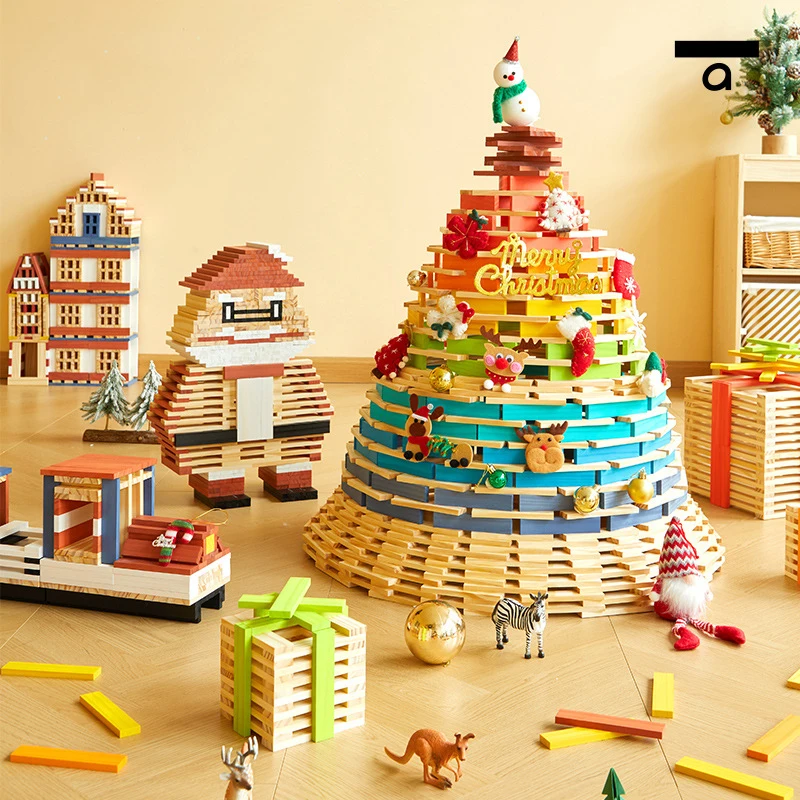 

Mideer 50pcs Archimedes Building Blocks Set Classic Educational Toy For Kids Solid Wood Pine Multicolor Construction Blocks