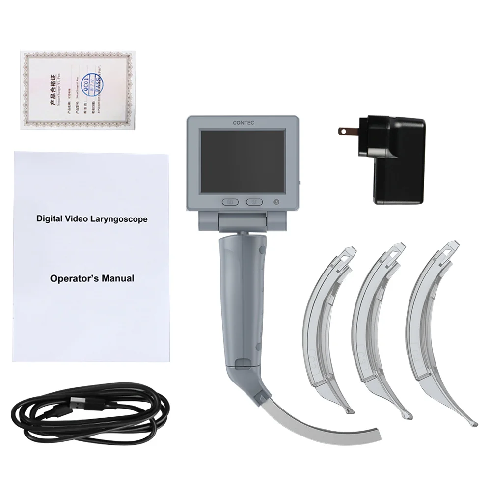 CMS-GS2 Reusable Flexible Video Laryngoscope, HD Medical ENT Scope with LED