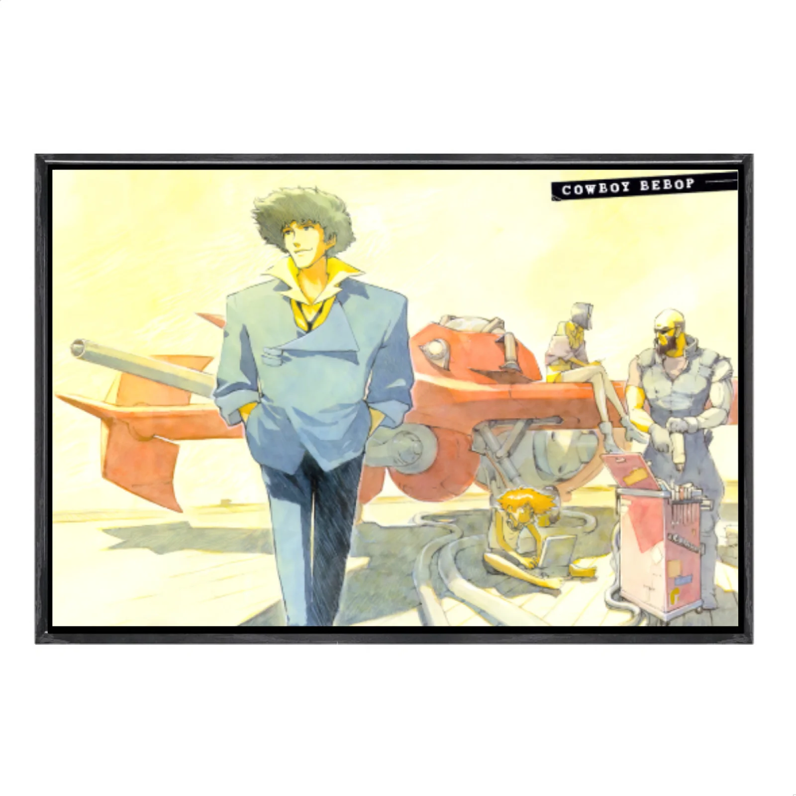 

Японская манга, многоразмерный холст, постер в двойной рамке, настенное искусство, ковбойский бибоп, домашний декор для гостиной, спальни