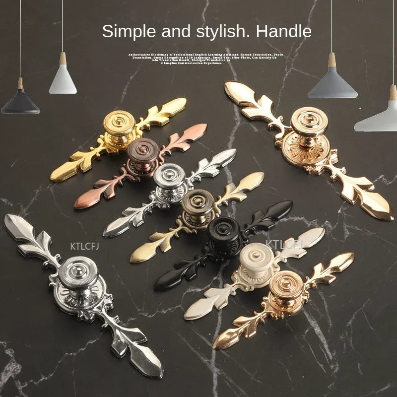 Zinc Alloy Circular Handles For Furniture Cupboard Handl Bronze Black Gold Golden Rose Gold European Fashion Gamer Cabinet