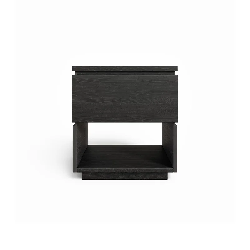 

Simple black walnut solid wood bedside drawer