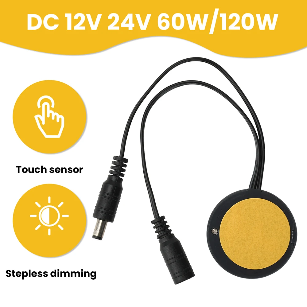 Touch-Dimmer-Schalter DC 12V 24V 60W/120W LED-Treiber mit stufenloser Dimmung für die Beleuchtungssteuerung von Schränken und Kleiderschränken – Detail 4