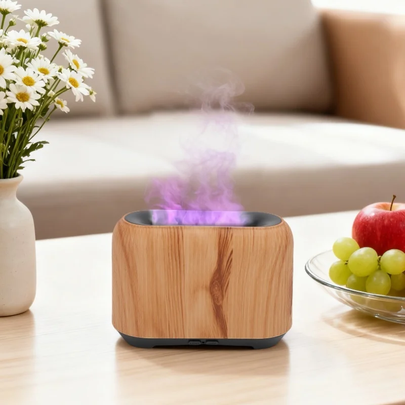 3D Flame Essential Oil Diffuser USB Aromatherapy Diffuser 150ml Desktop Humidifier with Colorful Light For Home Bedroom