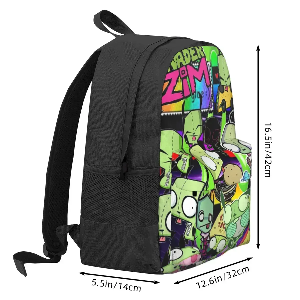 Invaders Zims Anime Cartoon Alien Backpack Daypack Large Capacity Kids BookBag School Bag Shoulder Bags for Men Women