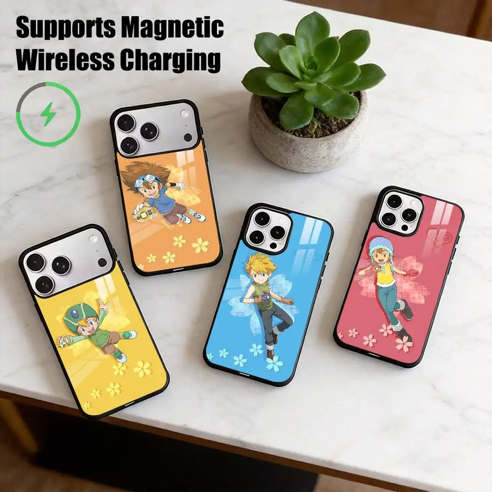 D-Digimon Digital Monsters  Phone Case For iPhone17,16,15,14,13,12,11 Plus,Pro Compatible with magnetic wireless charging Gift
