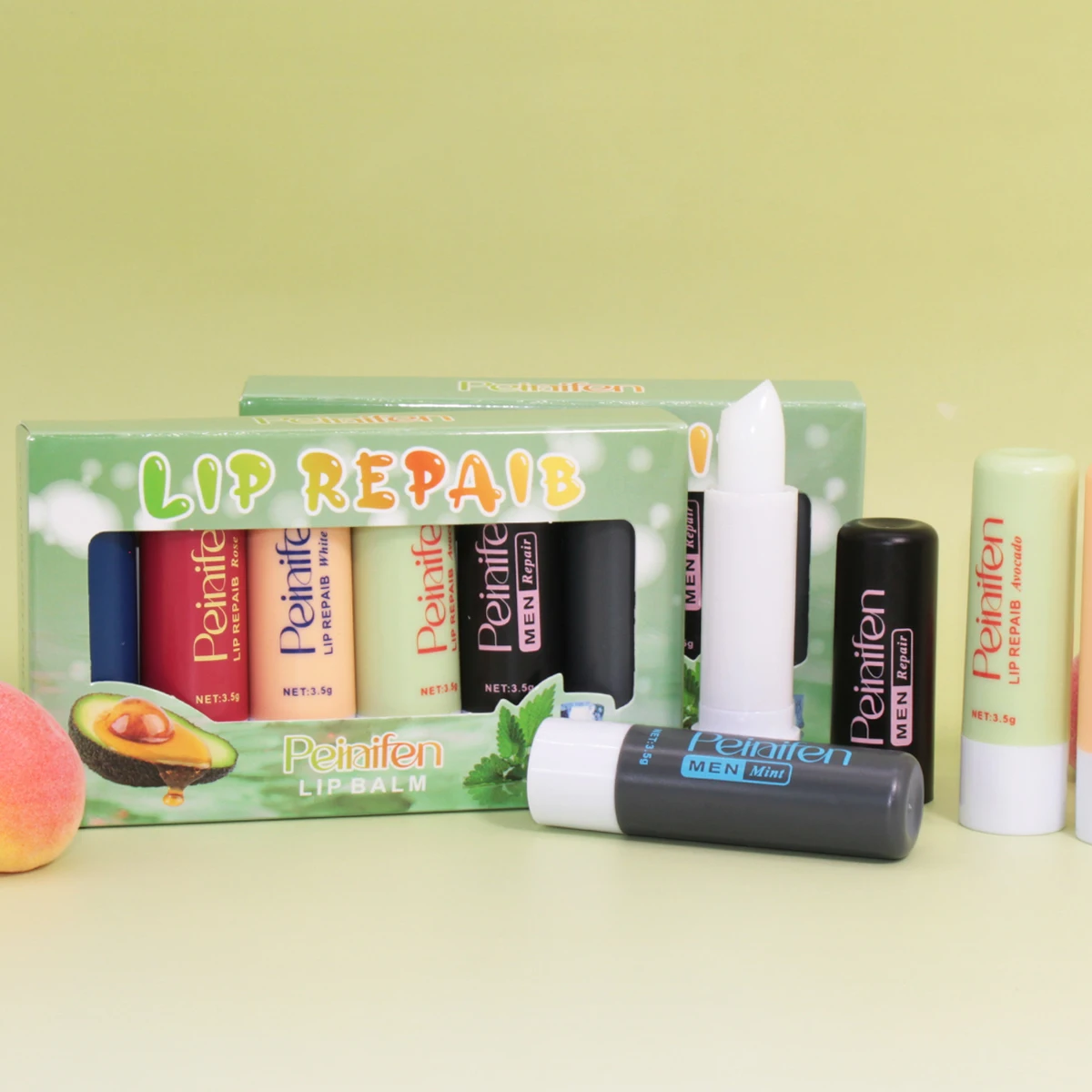 6-pack lippenstiftset hydraterend, blijvend, glad, gemakkelijk aan te brengen, niet vettig, licht, herfst en winter essentieel