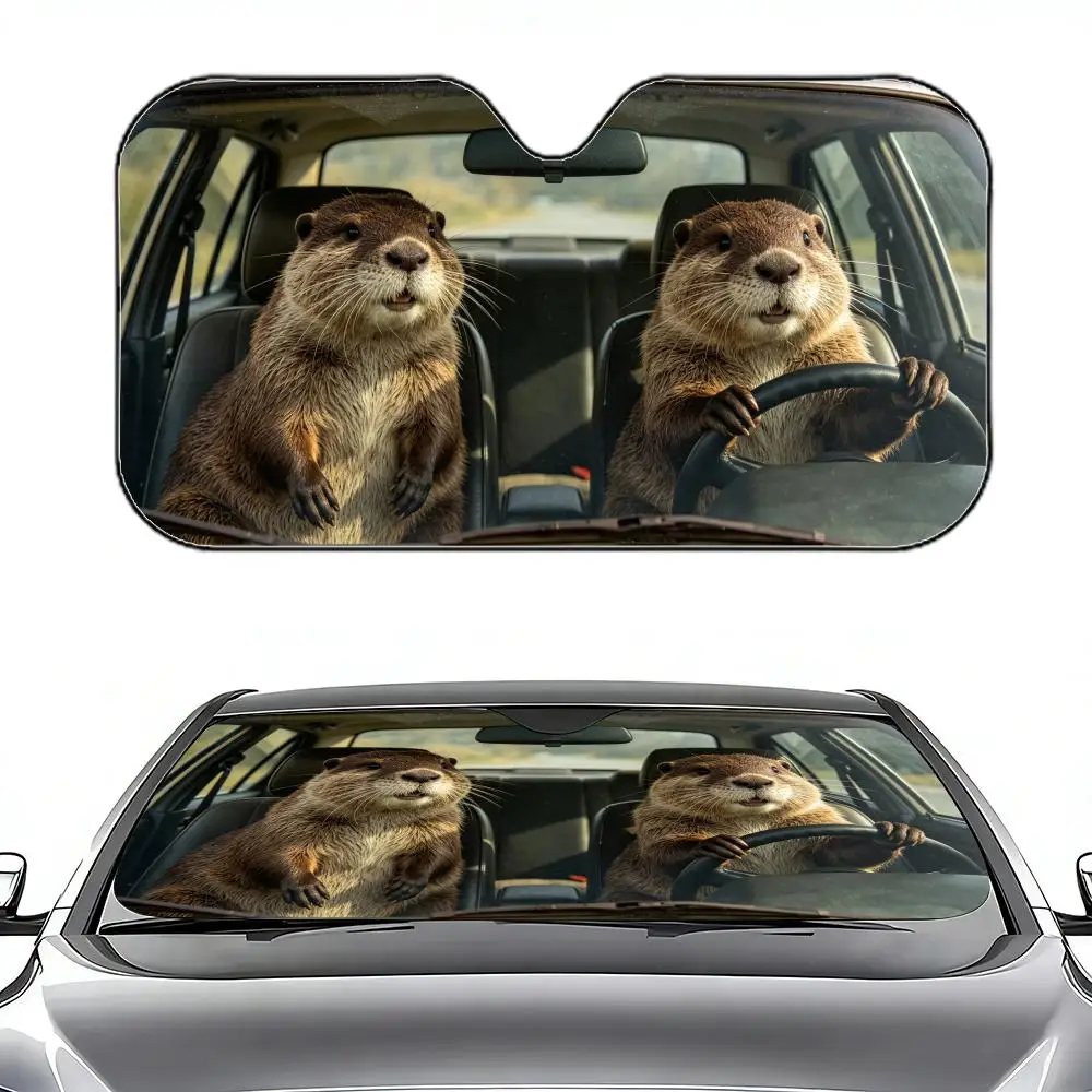 

beaver Sun Visor Retractable Car Sun Visor Car Windshield Sun Shade UV Protector Window Cover