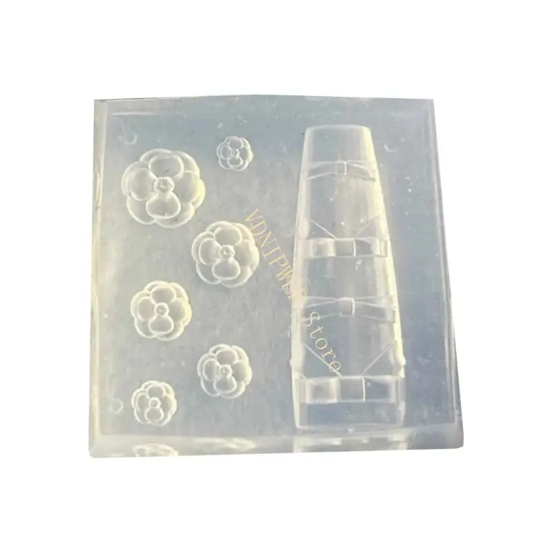 

Carving Silicone Art Mold Bowknot Floral Pattern Crafting Accessories D08E