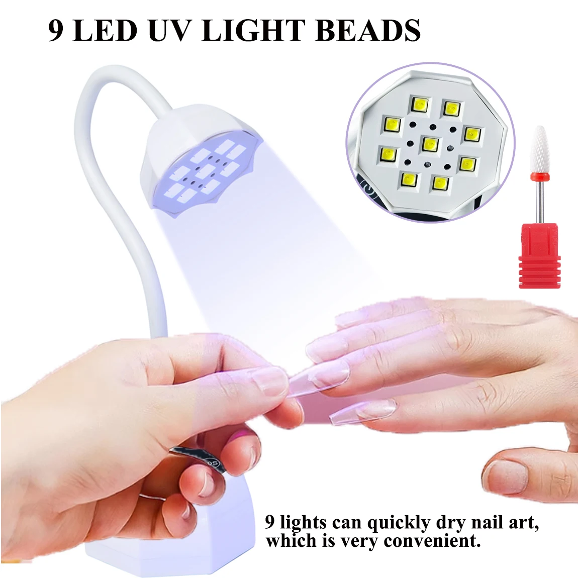 Draagbare oplaadbare nagellampset UV LED-nageldroger Auto Sensing Touch Control nagellampen Sneldrogend nagellicht Nagelgereedschap