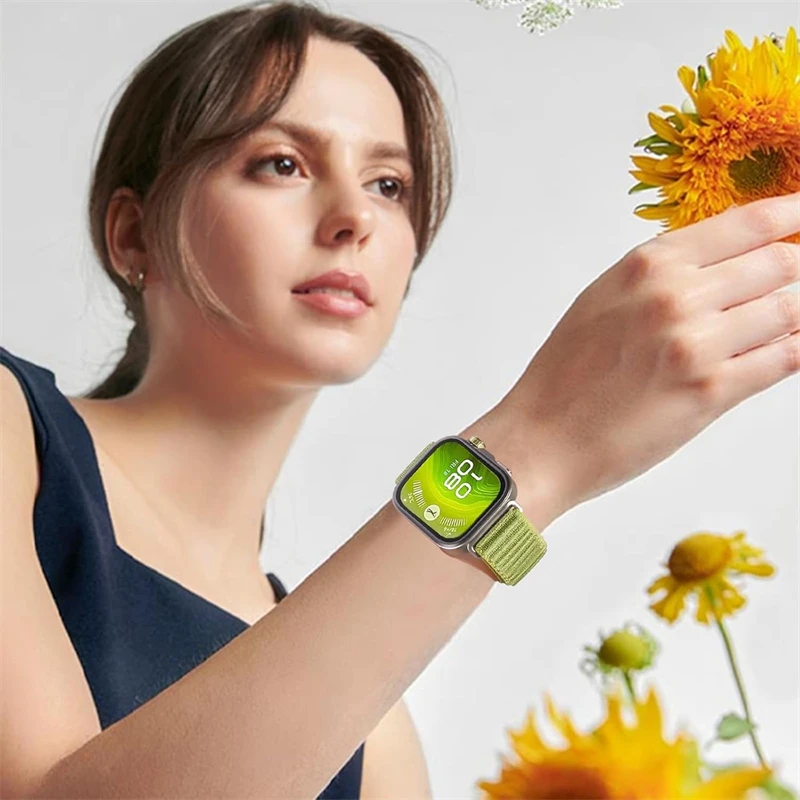 ナイロンループストラップ Huawei Watch Fit 3/4/4Pro 用 編組快適で通気性のあるバンド Huawei Watch Fit 3/Fit 4/4Pro アクセサリー用