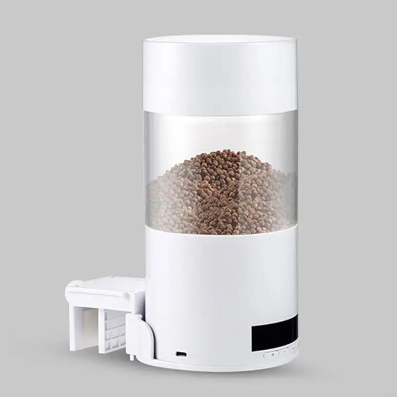 

E06B Automatic Fish Feeder Timer Fish Feeder Battery Powered/USB Charging Fish Dispenser 500ml for Aquarium Tanks