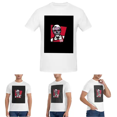 Kfc They Live T-Shirt für Herren, Baumwolle, übergroße T-Shirts, Herren-T-Shirts, kurzer Rundhalsausschnitt, Sommerkleidung, Tops, S-6XL