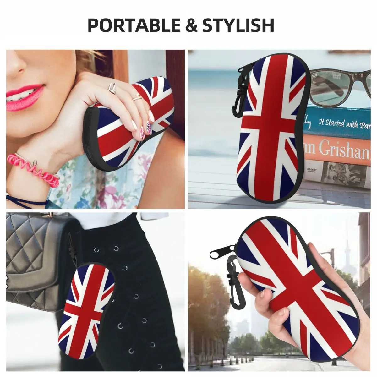 Custom Union Jack Flag Of The UK Shell Eyeglasses Protector Cases Cool Sunglass Case Glasses Bag