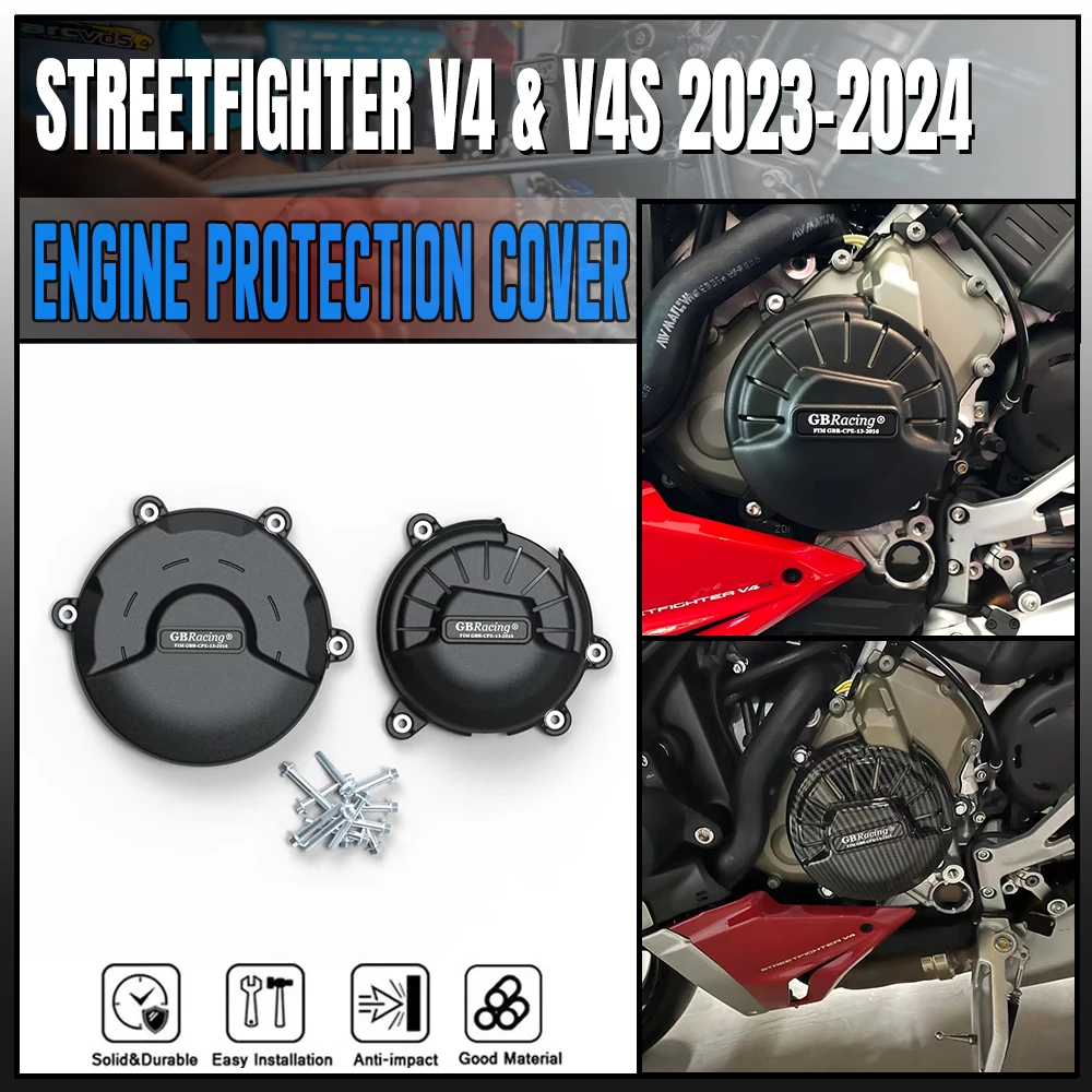 Custodia Protettiva Per Coperchio Motore Moto Gb Racing Per Ducati Streetfighter V4 V4S 2023-2024 Gbracing Coperture Motore-image
