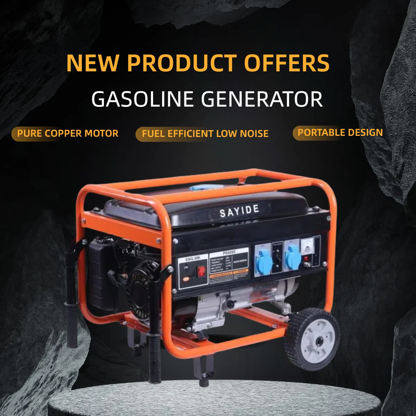 

Ready-to-usepetrol Portable Generator Set Emergency Power Supply Suitable for Household Electricity Quiet and Lightweight
