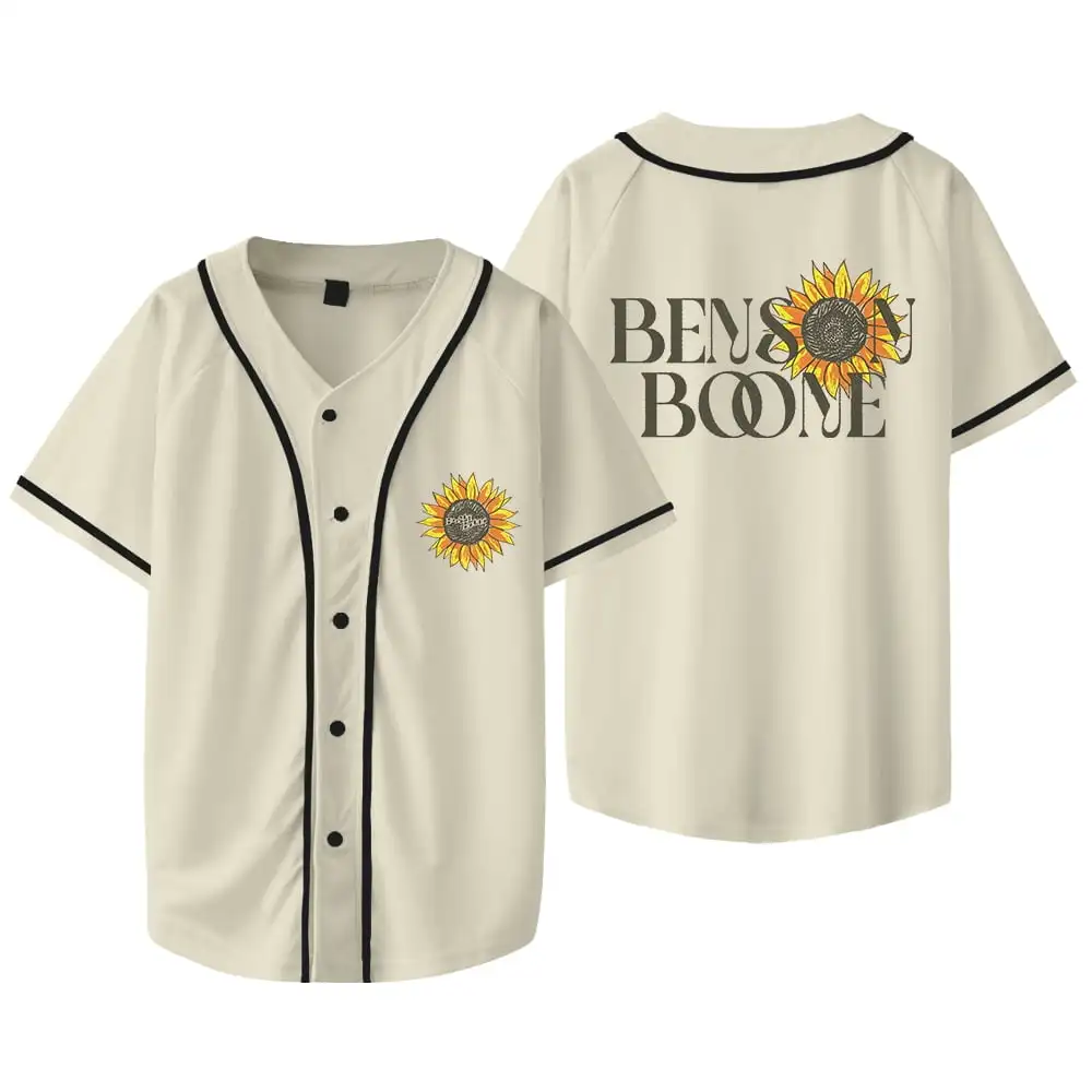 Benson Boone Baseball Jersey Women Men Short Sleeve Tee Casual Streetwear Unisex Clothes