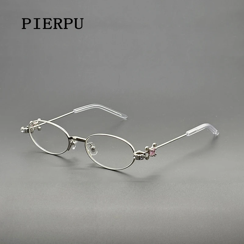 2025 Korea Fashion Optical Frames diamond Eyeglasses Men Women Vintage Round gm Style glasses Frame Prescription Myopia Eyewear
