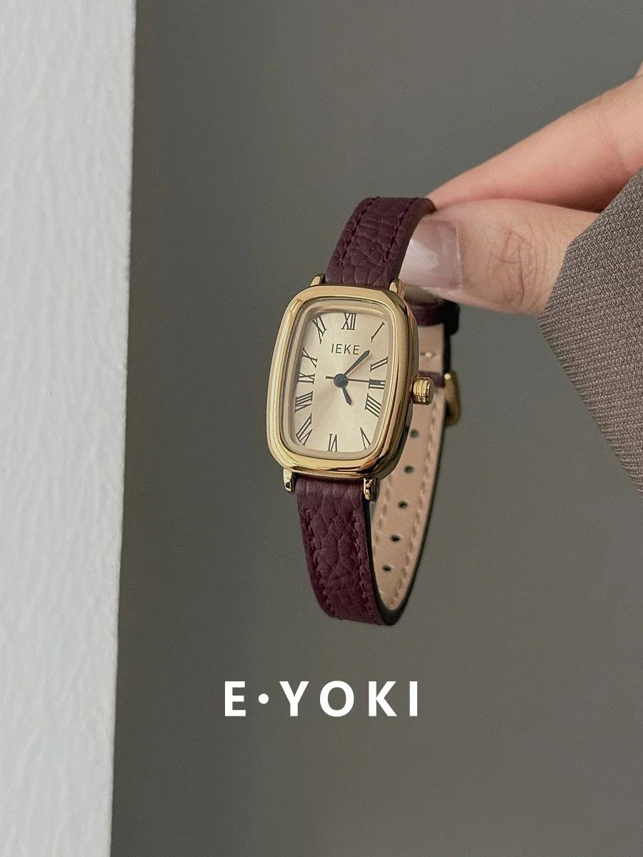 Women's Retro Quartz Watch Roman Dial Light Luxury Waterproof Leather Watch for Girls Relojes Para Mujer Women's Christmas Gifts