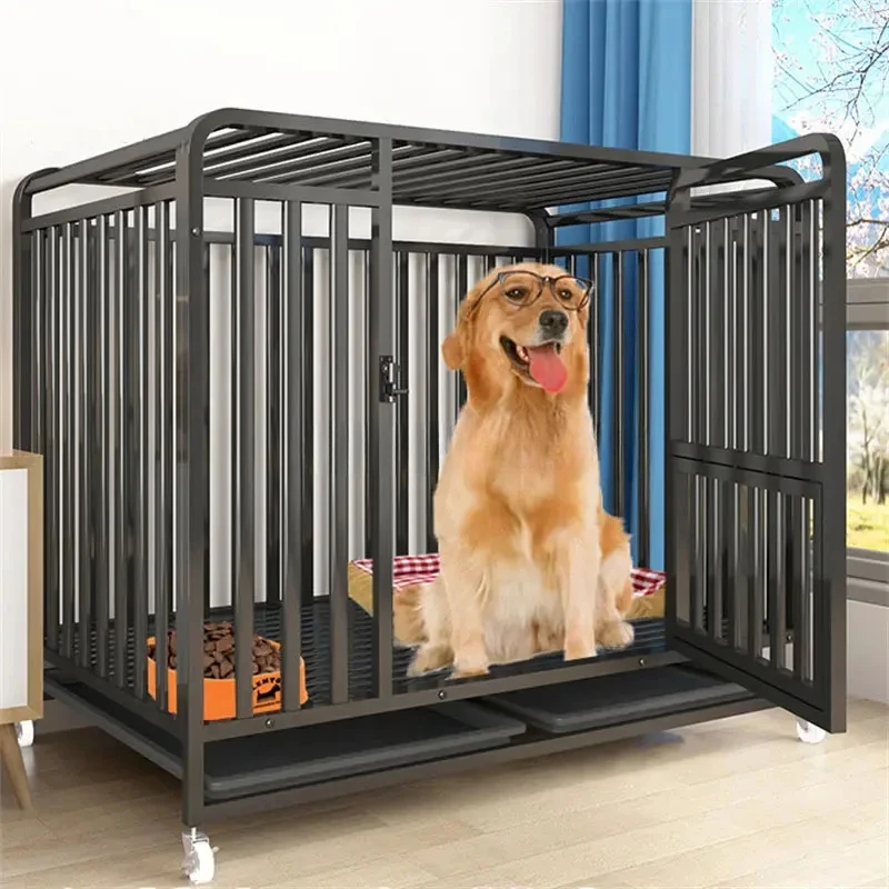 Indoor Large Capacity Dog Cage Medium Large Dogs House Household Large Free Space Villa Oversized Pet Cage Pets Supplies