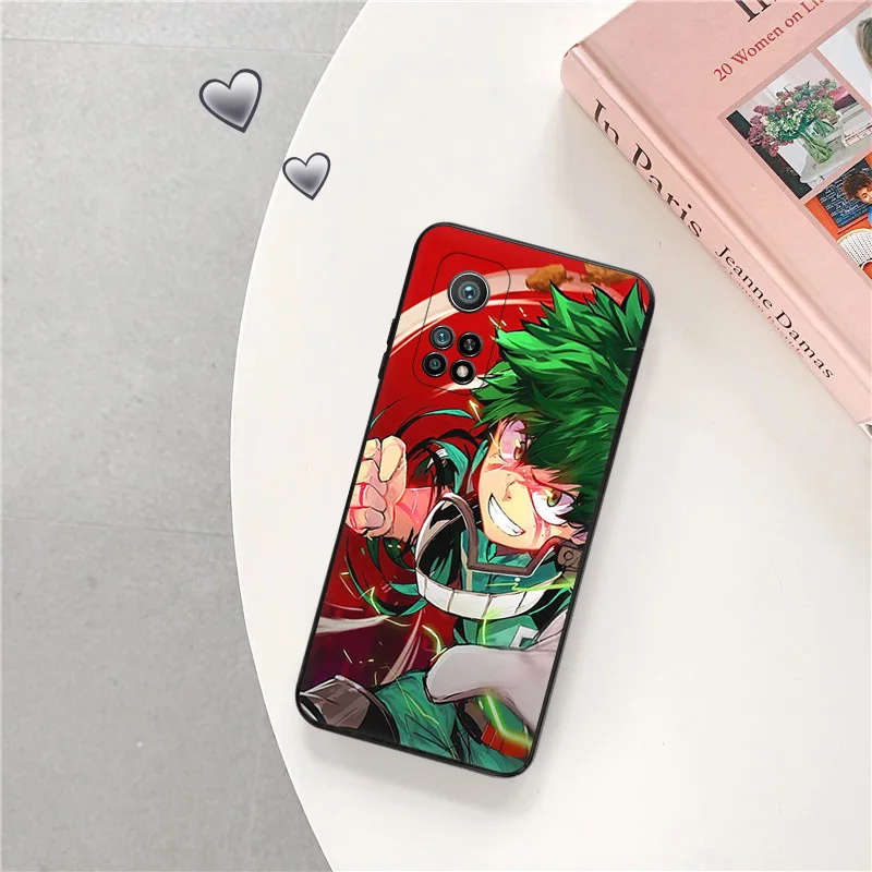 Black Matte Phone Case for Redmi Note12 Note13 5G Xiaomi 13 12 Pro 12C 12X 12T 13C 12S Lite Cartoon My Hero Academia Soft Cover image 4