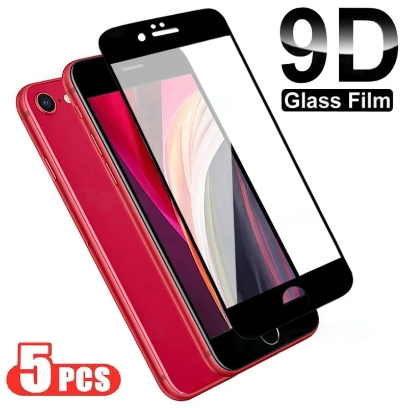 5Pcs Tempered Glass For Apple iPhone 6 7 8 Plus 6S Screen Protector SE 2020 2022 Protective Glas Film