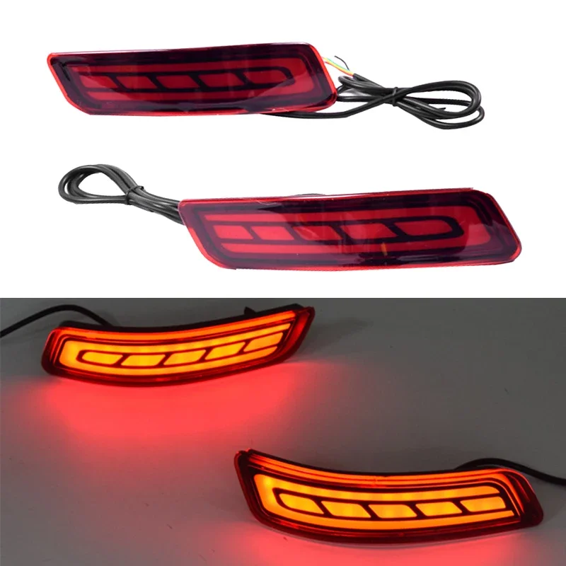 1 Set Three-function Car Rear Bumper Brake Light for Toyota Corolla Altis 2014-2018 Turn Signal Lamp Reflector