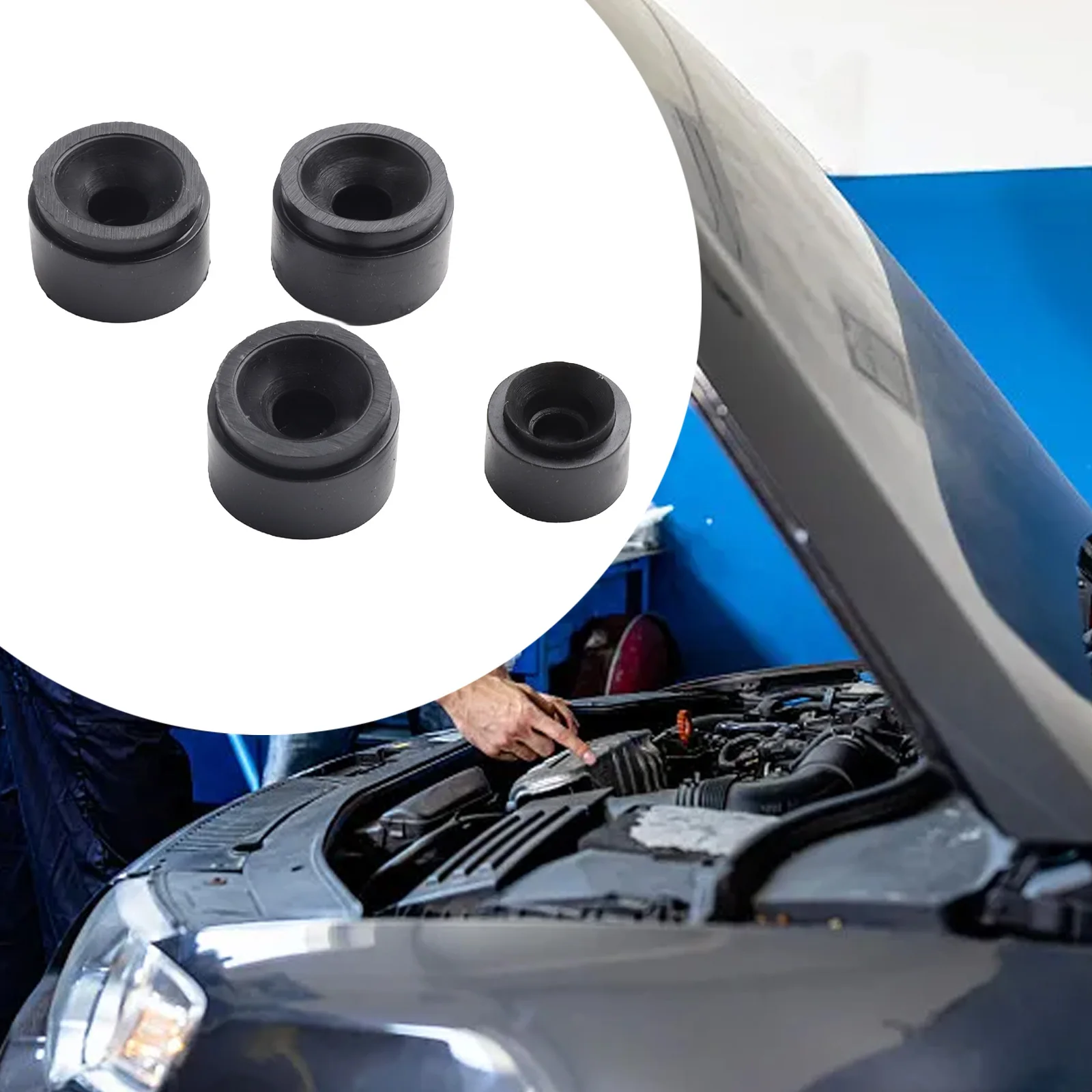 Engine Cover Side Stop Buffers Rubber Grommet Set 4PCS Compatible With OEM 07C103226B 06J103226A No Modification Required