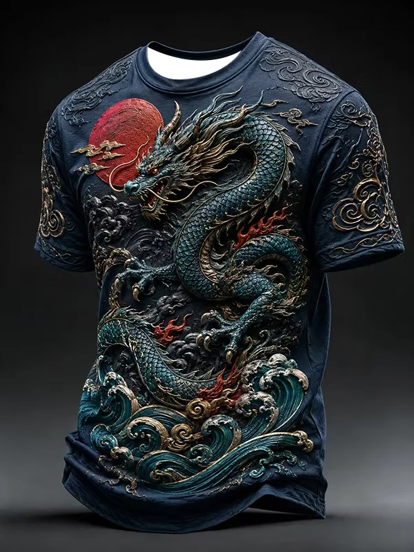 2027 Summer New Design Japanese Traditional Culture Sport Shirt 3D Printed Absorbent Quick-Drying Family Version T-Shirt Top
