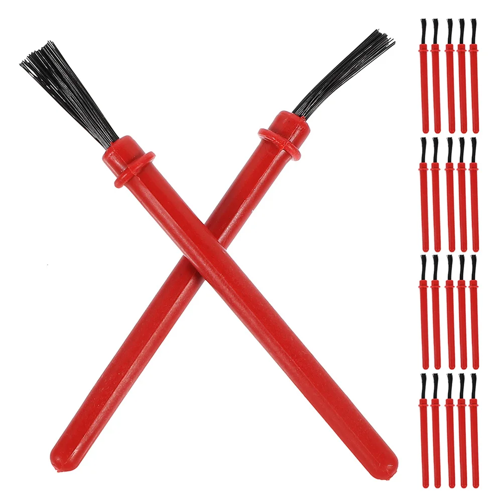 

50Pcs Small Paint Brushes for 8.5cm Watercolor Brush Set Red Design Easy Grip for Little Hands Art Class Home Use