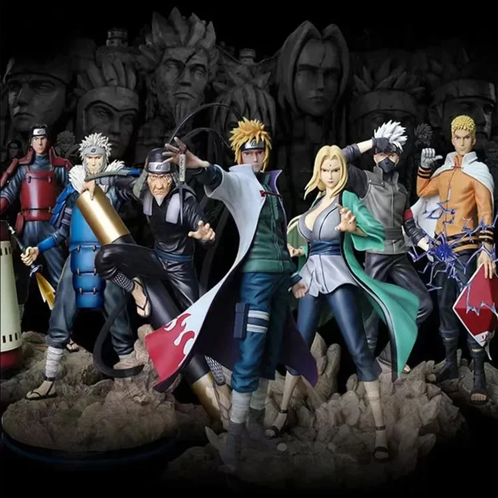 28cm Naruto Figure Anime Model GK Shippuden Boruto Kakashi Hokage Hashirama Tsunade Namikaze Minato Action Figure Kids Toy Gifts