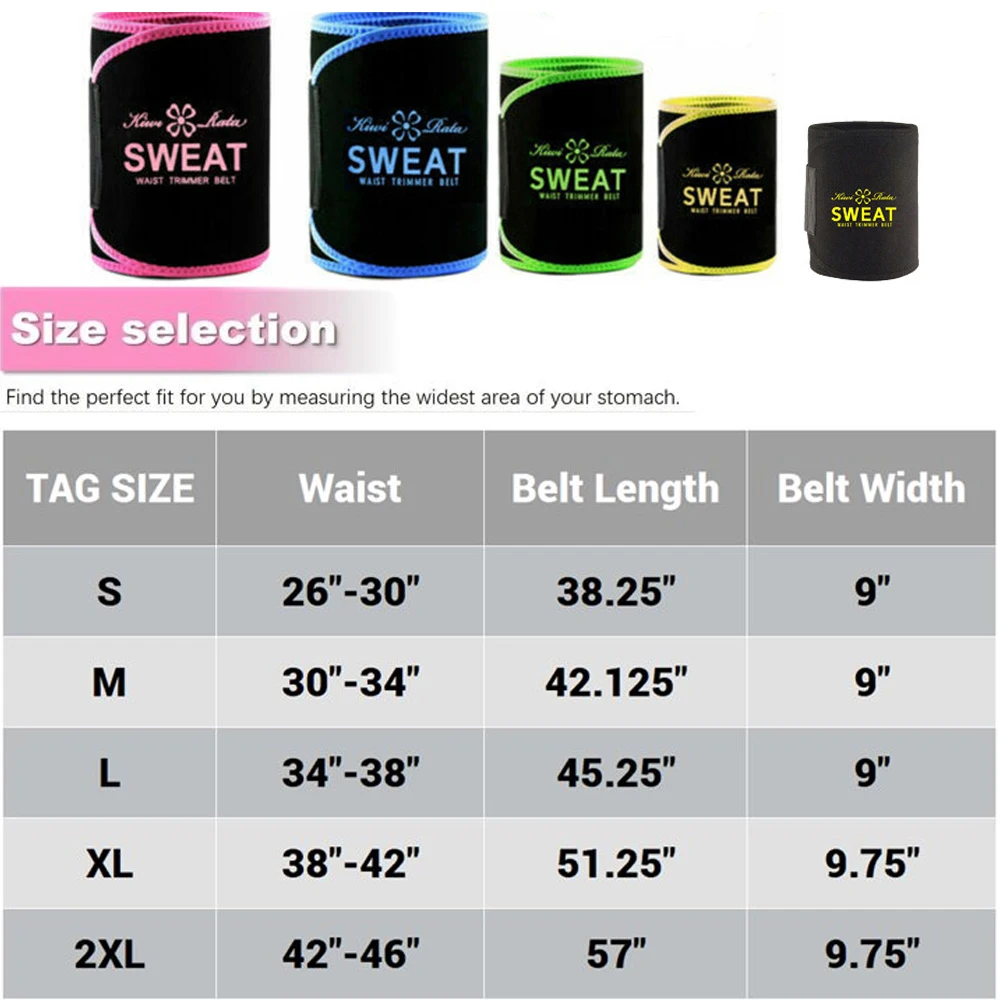 Waist Trainer for Men Women Neoprene Sauna Sweat Belt Stomach Wrap Adjustable Tummy Control Slimming Belly Band Workout