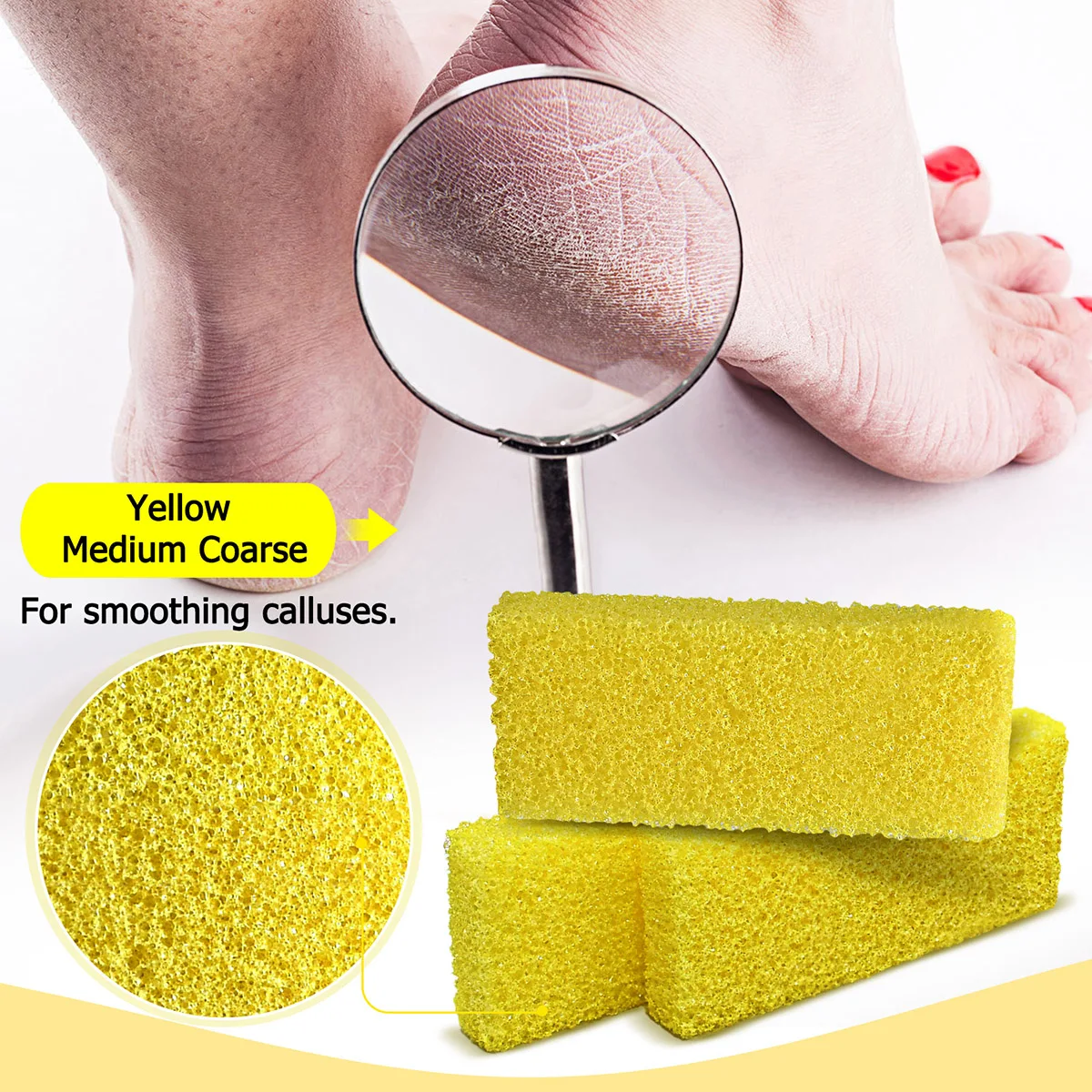 SALVMARY 80 pezzi mini pomice pad piede strumento per la rimozione della pelle morta spugna piede scrub barra pomice
