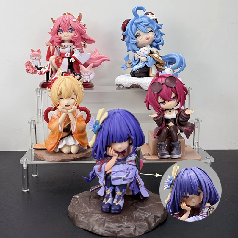 

Anime Cute Raiden Figure GK Ganyu Model Genshin Impact Yae Miko Shogun Action Figures Yoimiya Dolls Star Rail Kafka Figurine Toy