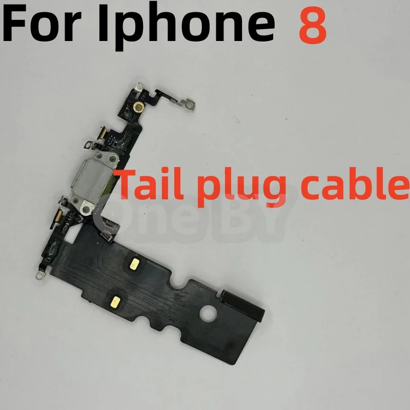 For IPhone 8 Original USB Charger, Charging Board, Connector Port, Microphone Soft Cable,1 Unit