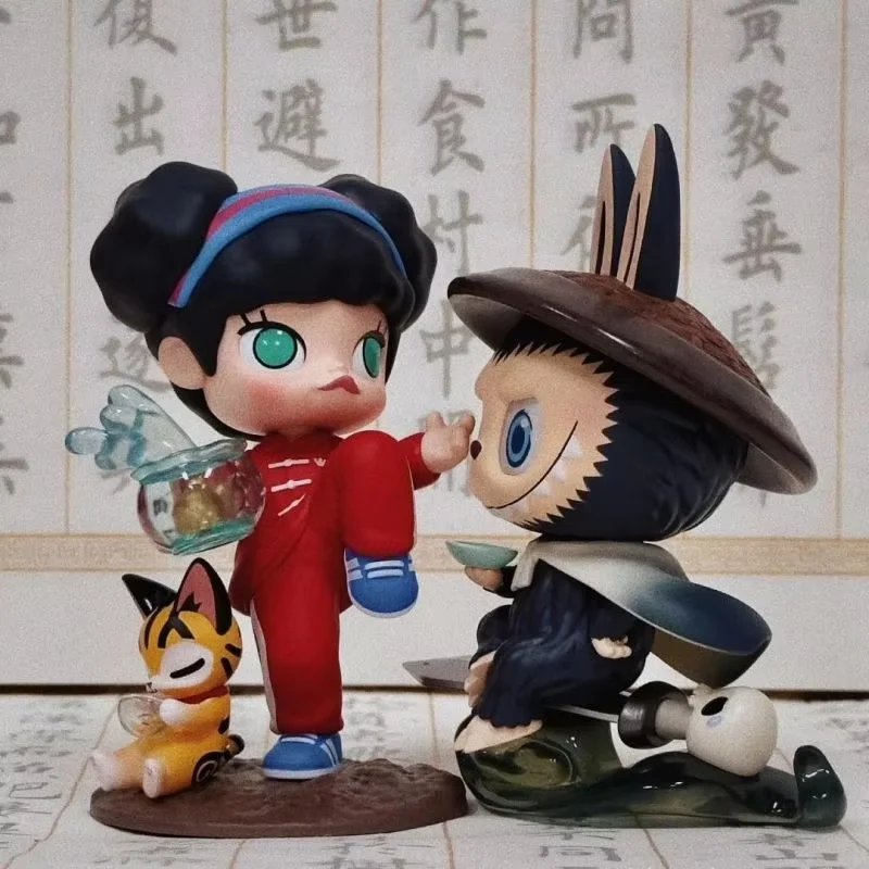 Blind Box Matchless 14th Anniversary Skullpanda Labubu Kubo Hirono Dimoo Hacipupu Molly Anime Figure Mystery Box Surprise Toys