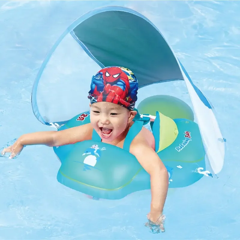 

Baby Swimming Pool Floats With Canopy Water Amusement Supplies Inflatable Toys Swim Ring Circle For Swimming Children