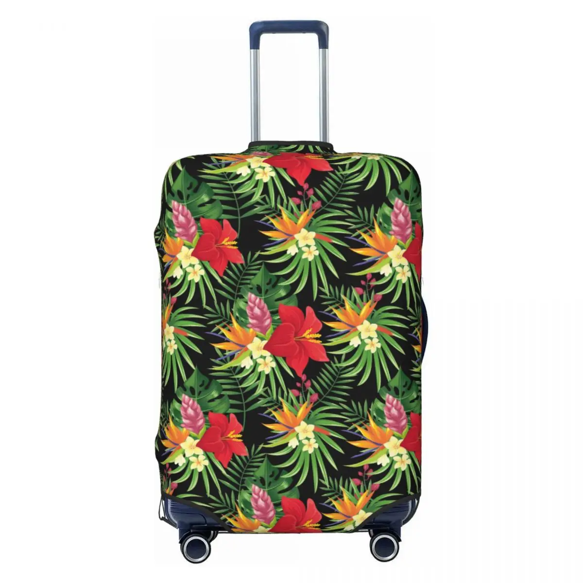 

Модные на заказ Гавайские цветочные тропические цветы и листья, чехол для багажа, моющиеся чехлы для дорожных чемоданов