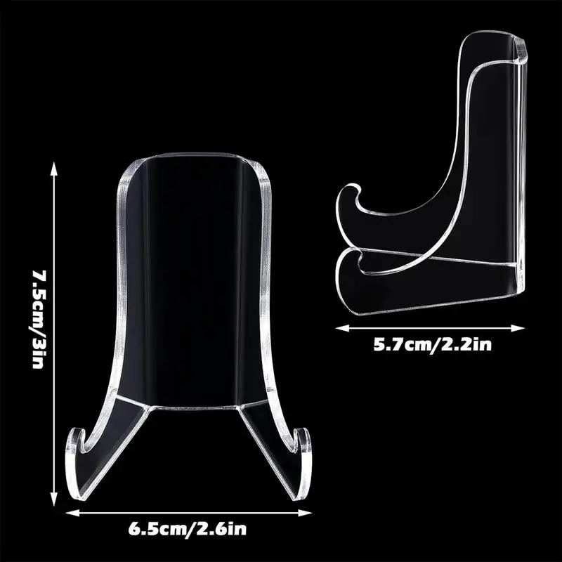 Акриловая подставка для дисплея, 2X прозрачный декоративный держатель для рамки, глубокая опорная выступка, подставка для рисования фотографий, для рабочего места