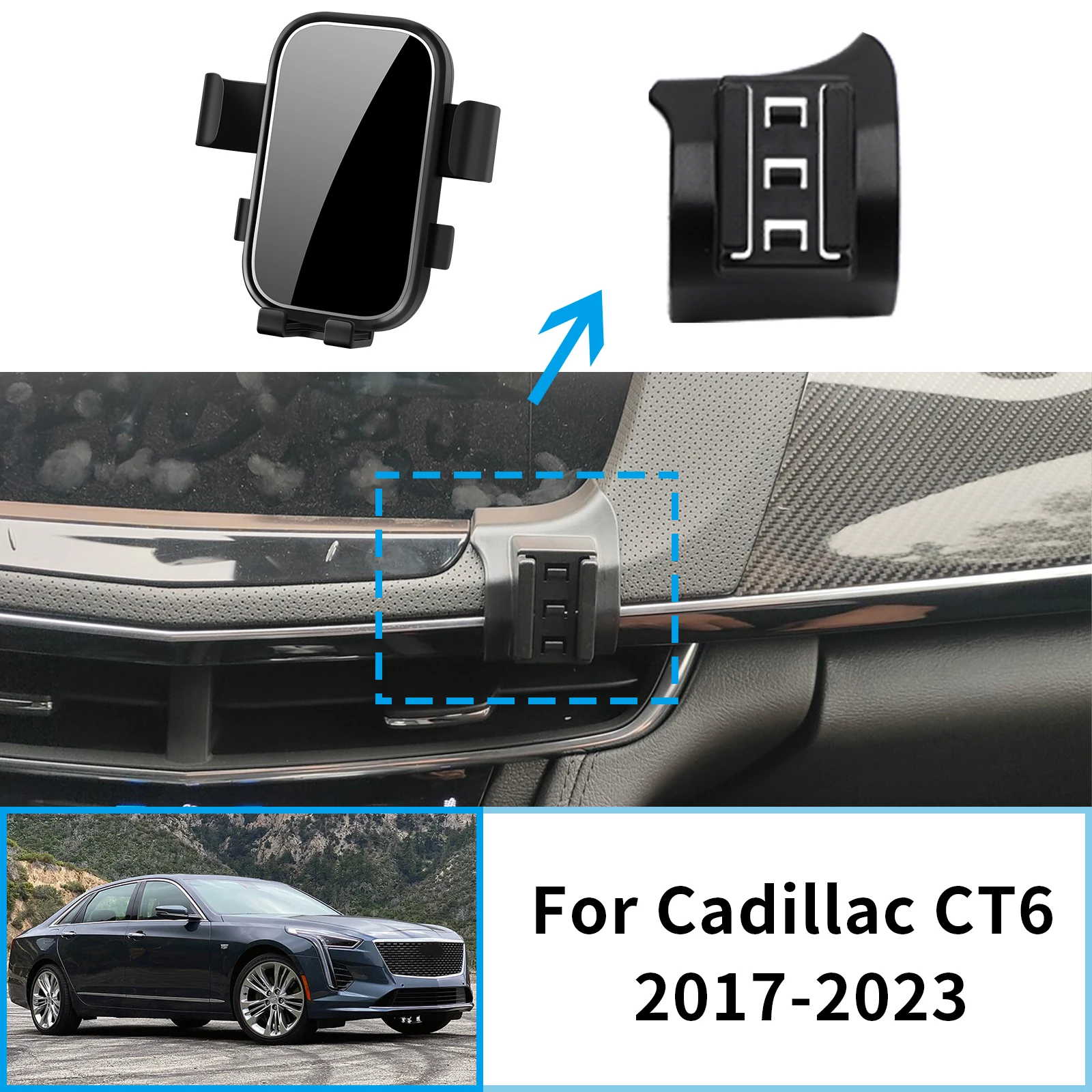 

Car Mobile Phone Holder for Cadillac CT6 2017 2018 2019 2020 2021 2022 2023 Accessories GPS Bracket Navigation Stand Auto